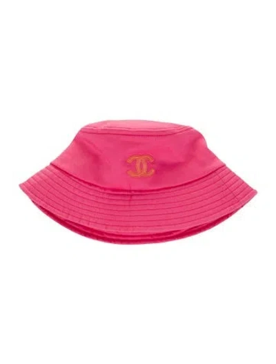 Pre-owned Chanel Cc Bucket Hat In Pink