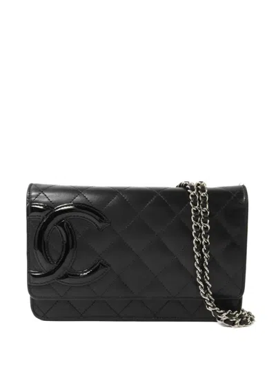 Pre-owned Chanel Cc Cambon Shoulder Bag In Black