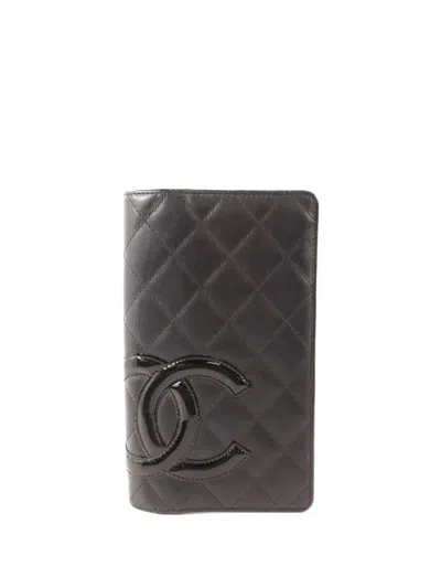 Pre-owned Chanel Cc Cambon Wallet In Black