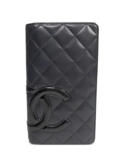 Pre-owned Chanel Cc Cambon Wallet In Black