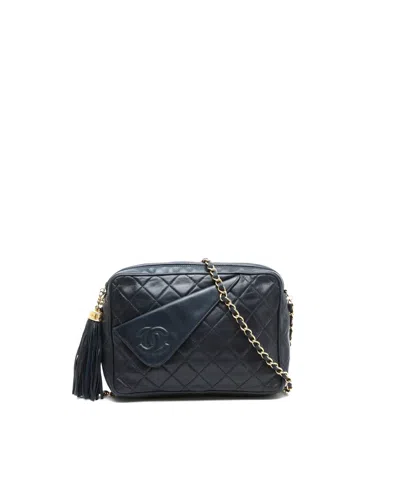 Pre-owned Chanel Cc Camera Bag In Blue