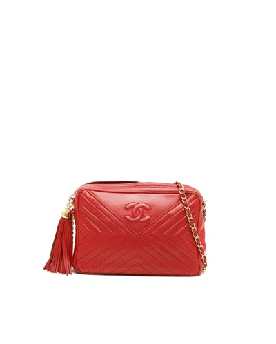 Chanel Cc Camera Bag In Red