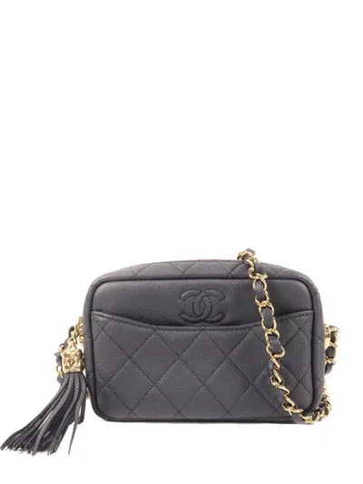 Pre-owned Chanel Cc Camera Diamond-quilted Shoulder Bag In Blue