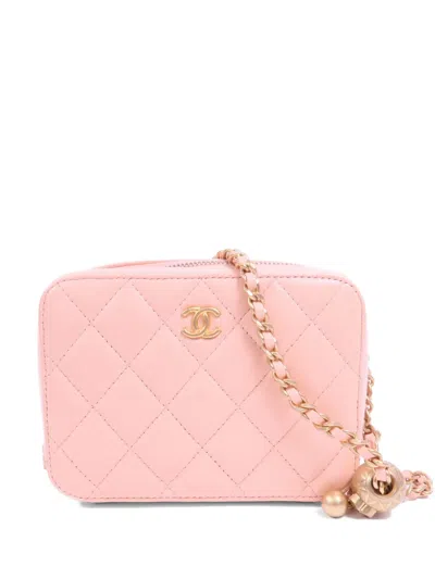 Pre-owned Chanel Cc Camera Mini Shoulder Bag In Pink
