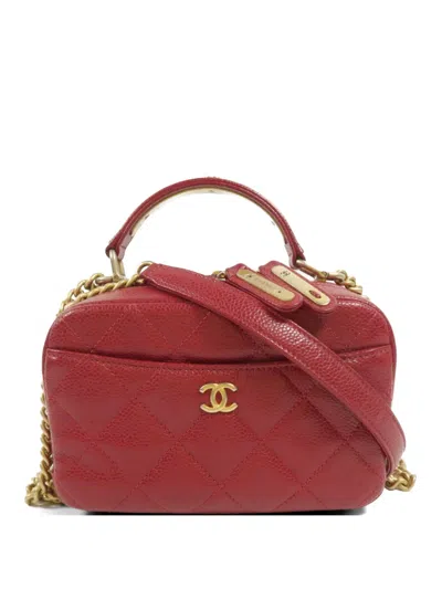 Pre-owned Chanel Cc Camera Tote Bag In Red
