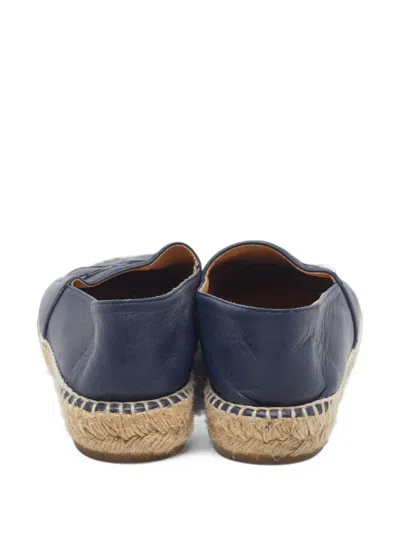 Pre-owned Chanel Cc Cap-toe Espadrilles In Blue