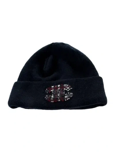 Pre-owned Chanel Cc Cashmere Knit Beanie In Blue