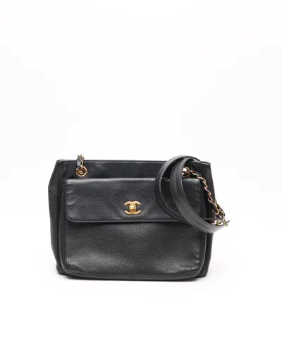 Pre-owned Chanel Cc Caviar Chain Bag