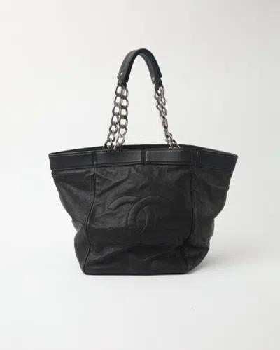 Pre-owned Chanel Cc Caviar Tote Bag