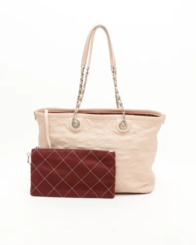 Pre-owned Chanel Cc Caviar Tote Bag
