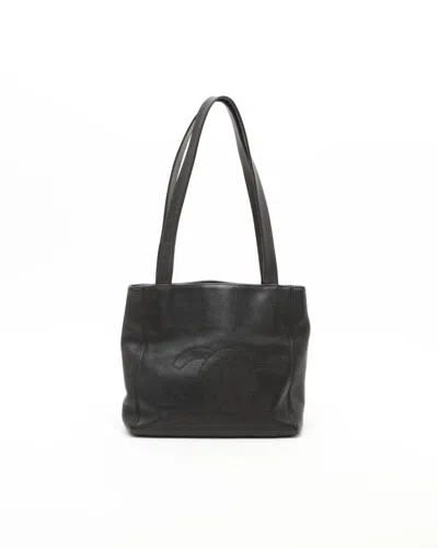 Pre-owned Chanel Cc Caviar Tote Bag