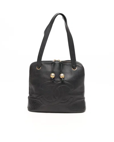 Pre-owned Chanel Cc Caviar Tote Bag