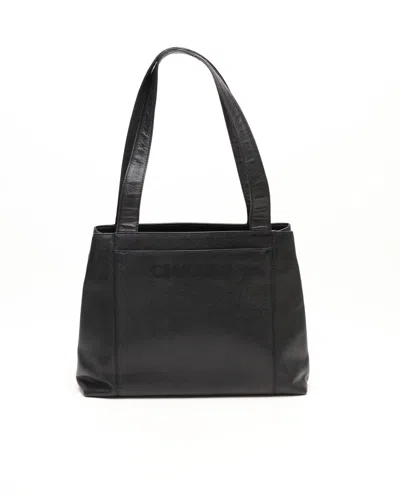 Pre-owned Chanel Cc Caviar Tote Bag In Black