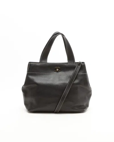Pre-owned Chanel Cc Caviar Tote Bag In Black