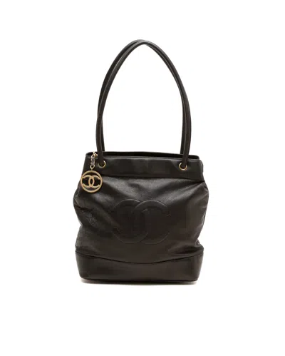 Chanel Cc Caviar Tote Bag In Brown