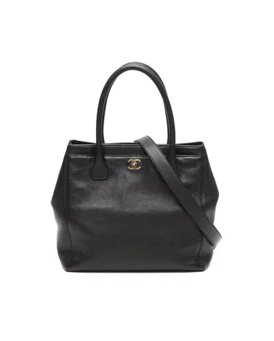 Chanel Cc Cerf Executive Tote Bag In Black