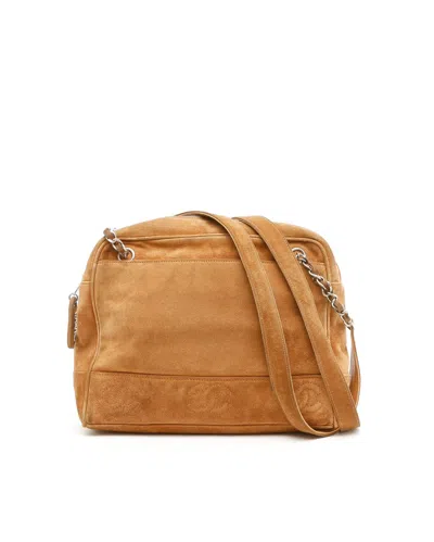 Pre-owned Chanel Cc Chain Bag In Brown