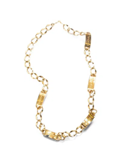 Pre-owned Chanel Cc Chain Belt In Gold