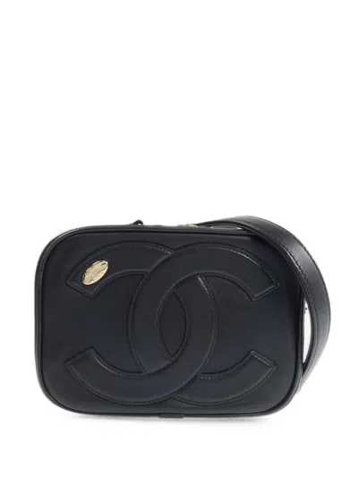 Pre-owned Chanel Cc Chain Cross Body Bag In Black