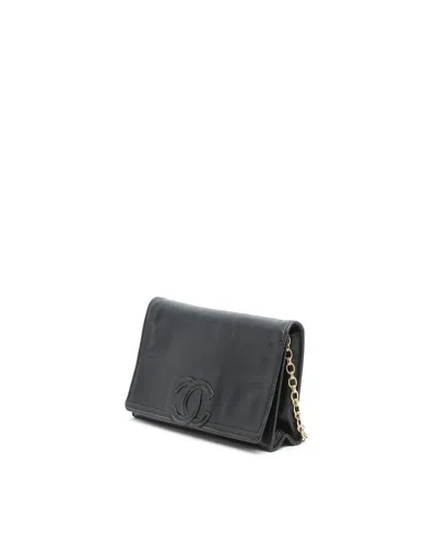 Pre-owned Chanel Cc Chain Full Flap Bag In Black