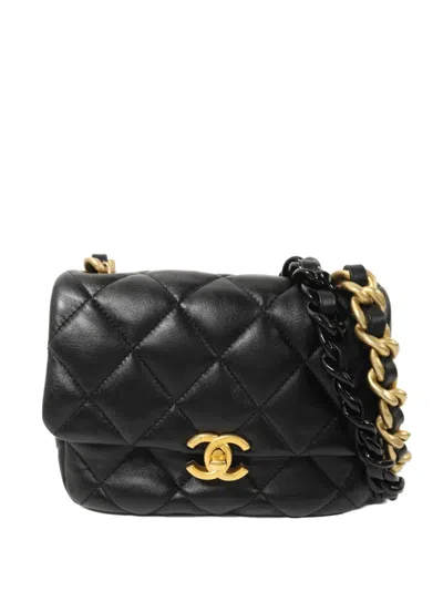 Pre-owned Chanel Cc Chain Shoulder Bag In Black