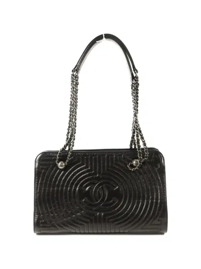 Pre-owned Chanel Cc Chain Shoulder Bag In Black