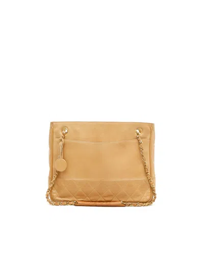 Chanel Cc Chain Tote Bag In Beige