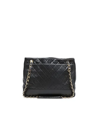 Pre-owned Chanel Cc Chain Tote Bag In Black