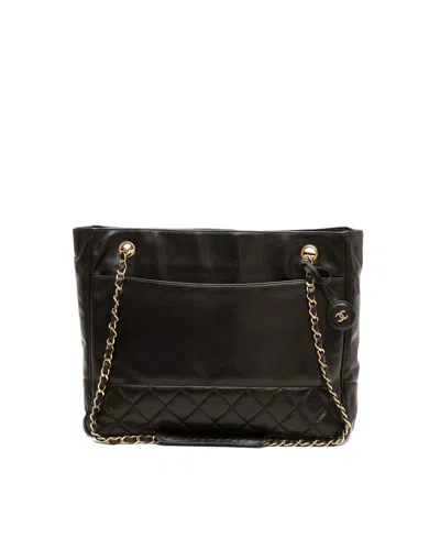 Chanel Cc Chain Tote Bag In Black