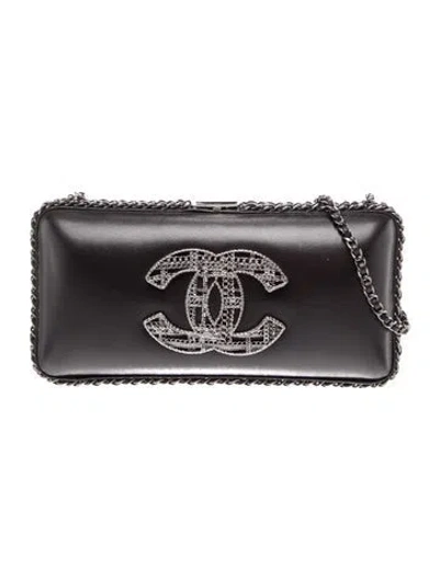 Pre-owned Chanel Cc Chain-around Clutch In Black
