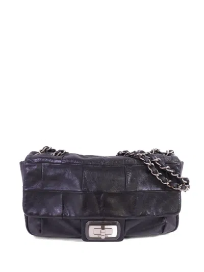 Pre-owned Chanel Cc Chain-strap Calfskin Shoulder Bag In Black