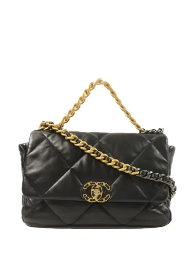 Pre-owned Chanel Cc  19 Shoulder Bag In Black
