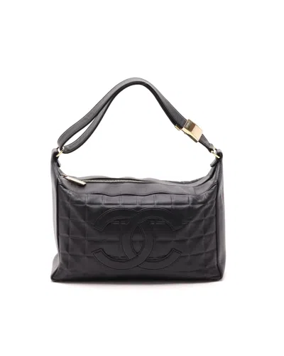 Pre-owned Chanel Cc Chocolate Bar Bag In Black