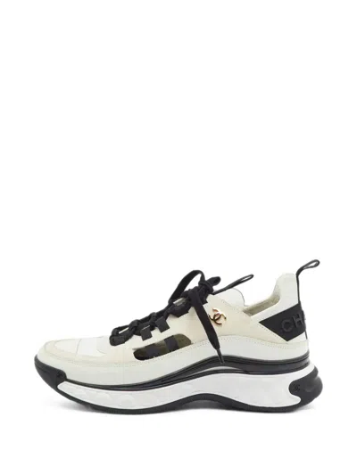 Pre-owned Chanel Cc Chunky Sneakers In Neutrals