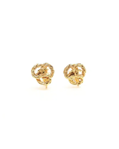 Pre-owned Chanel Cc Clip-on Earrings In Gold