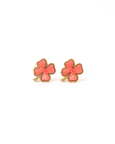 Pre-owned Chanel Cc Clover Clip-on Earrings