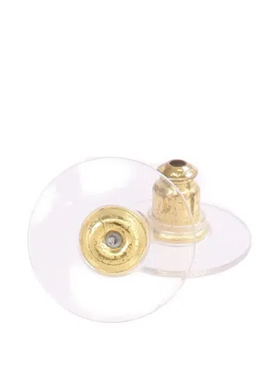Pre-owned Chanel Cc Clover Earrings In Gold