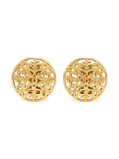 Pre-owned Chanel Cc Cut-out Earrings