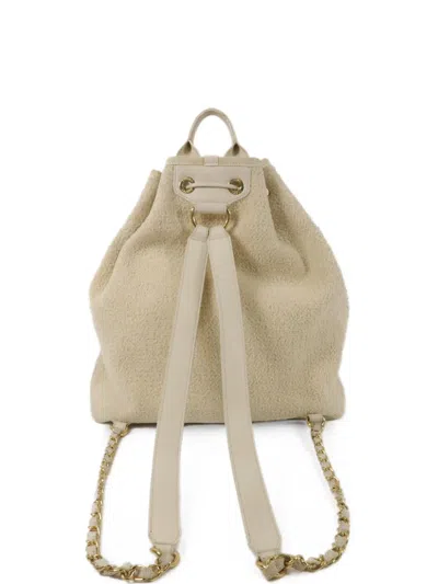 Pre-owned Chanel Cc Deauville Backpack In Neutrals