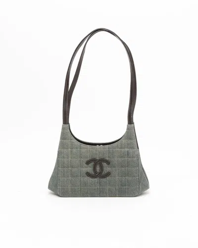Pre-owned Chanel Cc Denim Chocolate Bar Bag