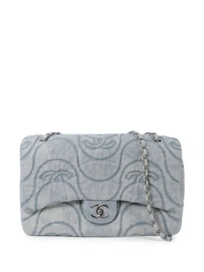 Pre-owned Chanel Cc Denim Shoulder Bag In Blue