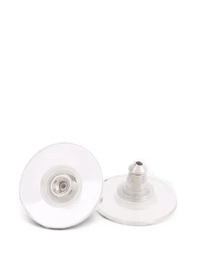 Pre-owned Chanel Cc Earrings In Silver