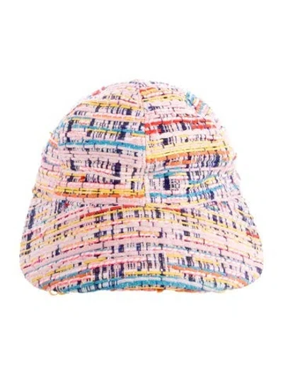 Pre-owned Chanel Cc Fantasy Tweed Cap In Pink