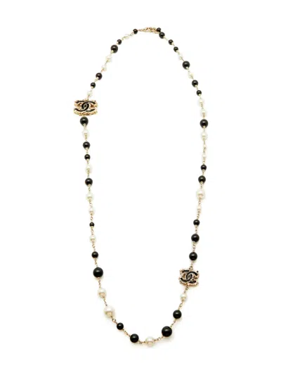 Pre-owned Chanel Cc Faux-pearl Necklace