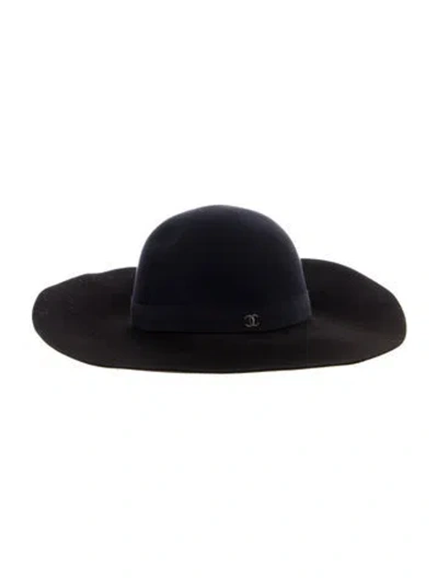 Pre-owned Chanel Cc Felt Hat In Blue