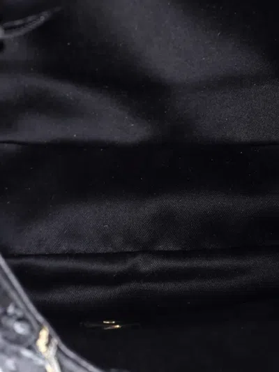 Pre-owned Chanel Cc Flap Bag Chevron Sequins Mini Shoulder Bag In Black