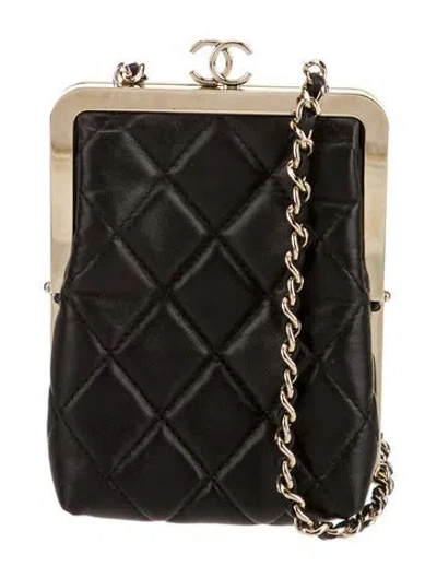 Pre-owned Chanel Cc Frame Bag In Black