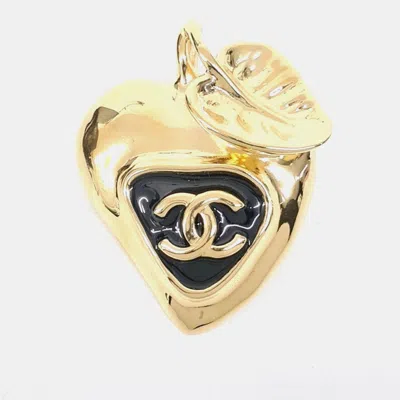 Pre-owned Chanel Cc Gold Brooch