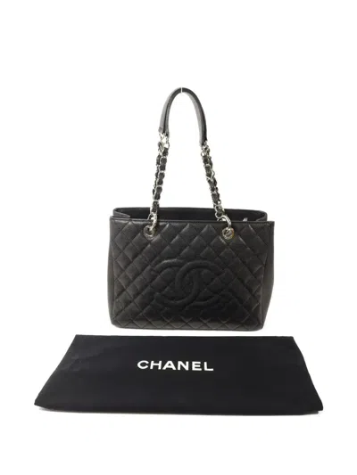 Pre-owned Chanel Cc Gst Tote Bag In Black