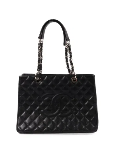 Pre-owned Chanel Cc Gst Tote Bag In Black
